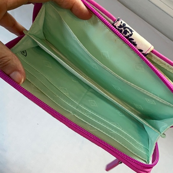 Vera Bradley Pink Floral Quilted Wallet - Picture 5 of 12